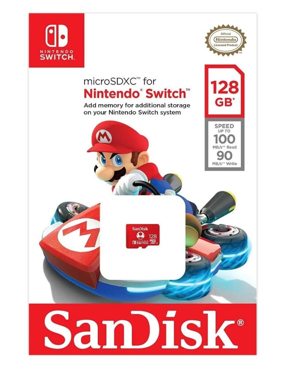 Memoria Micro SD 128GB Nintendo Switch Oficial SDSQXAO-128G-GNCZN