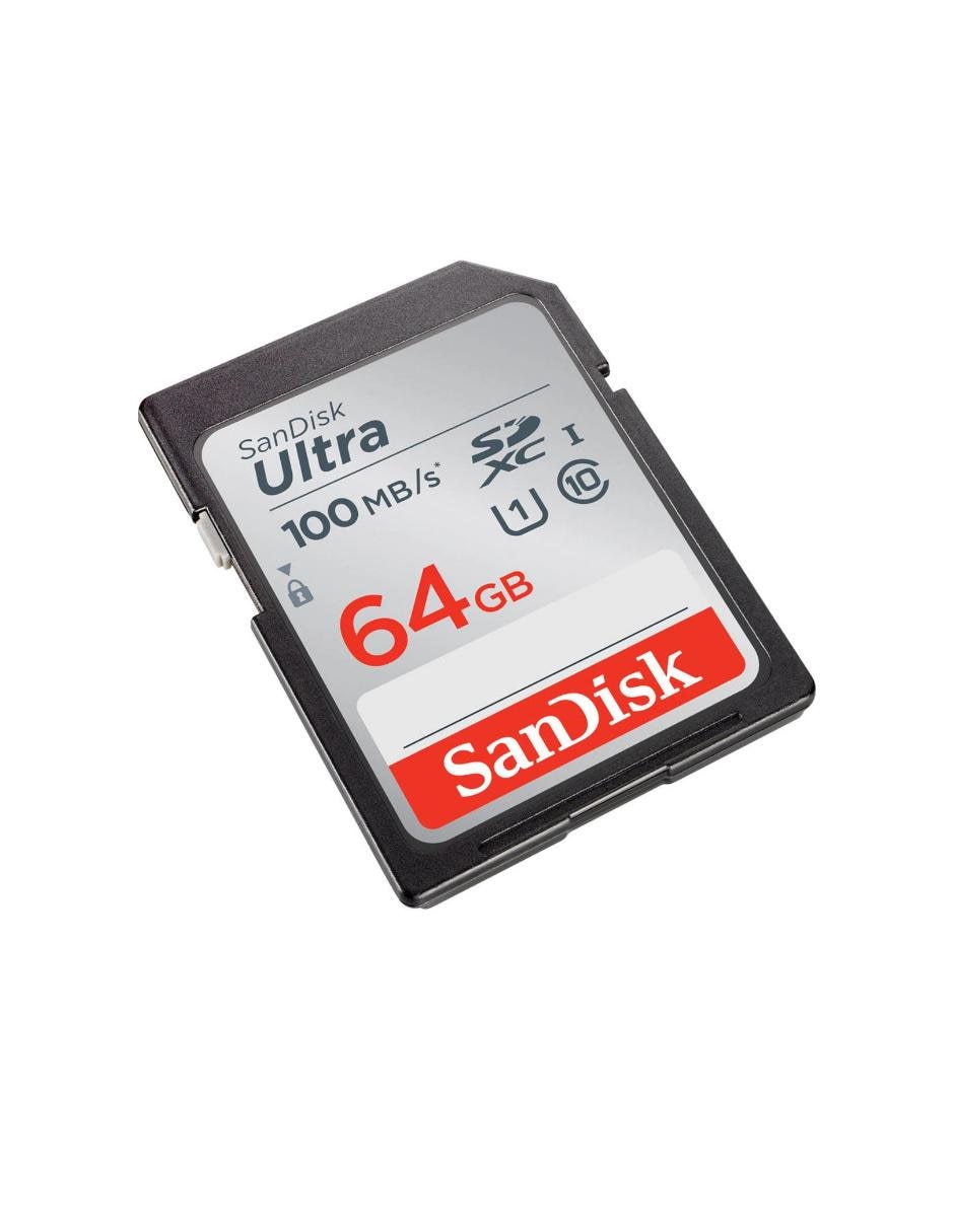 Tarjeta SD 64GB Sandisk Ultra Clase 10 Video Full HD SDSDUNR-064G-GN6IN