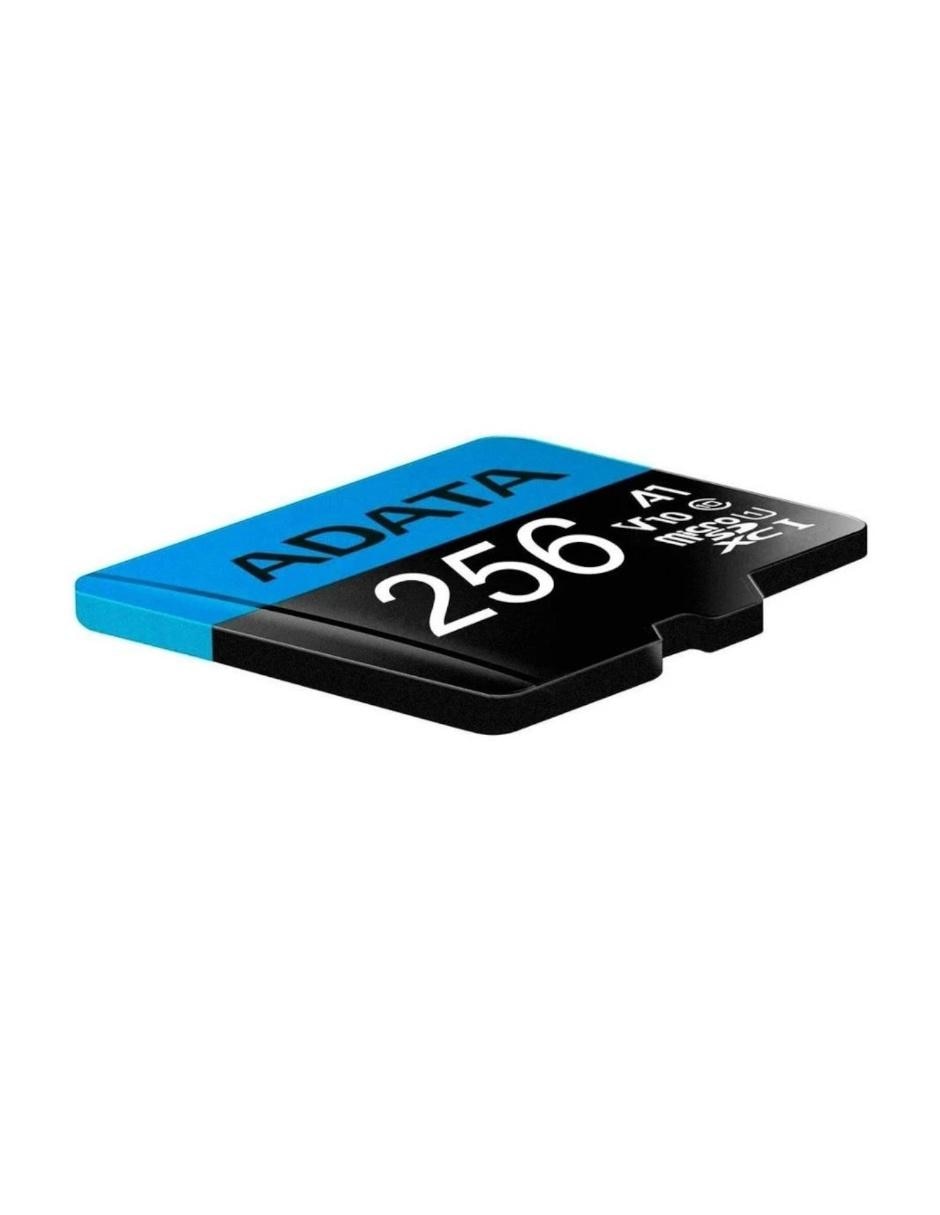 Memoria Micro SDXC 256GB Adata V10 Clase 10 A1 Juegos Full HD AUSDX256GUICL10A1-RA1