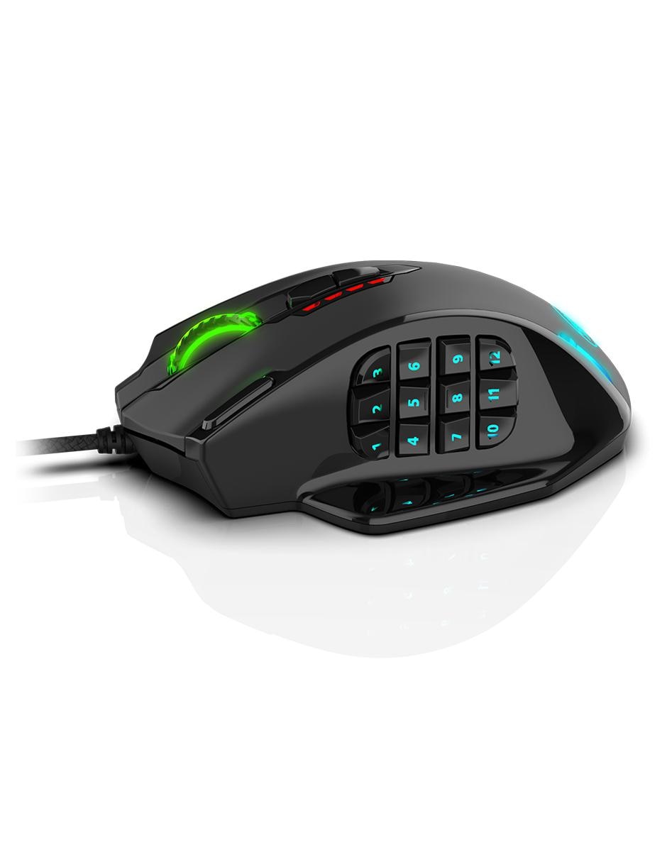 Mouse Gamer Redragon Impact M908 12400 Dpi Botones Laterales