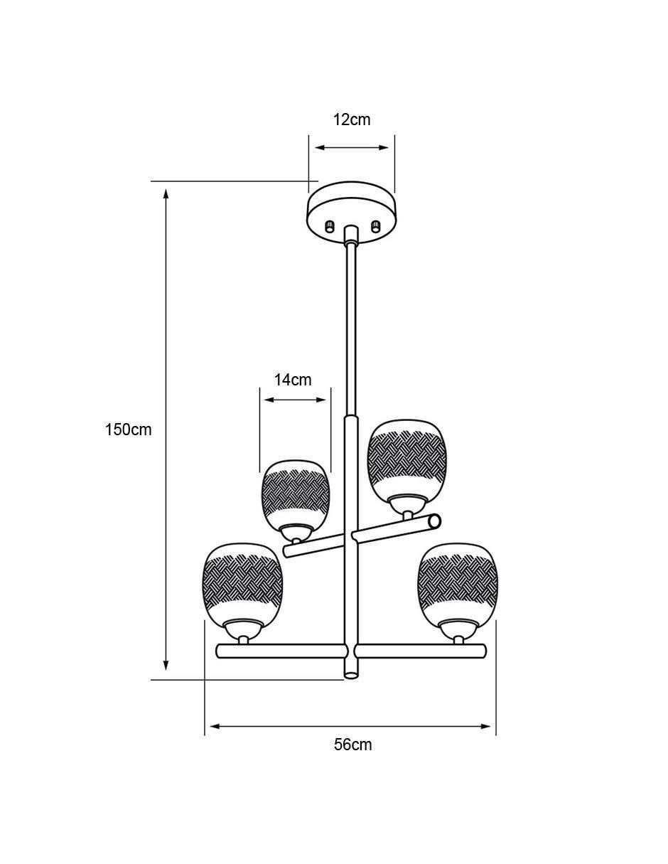 Lámpara Tecnolite incandescente y led Fulu