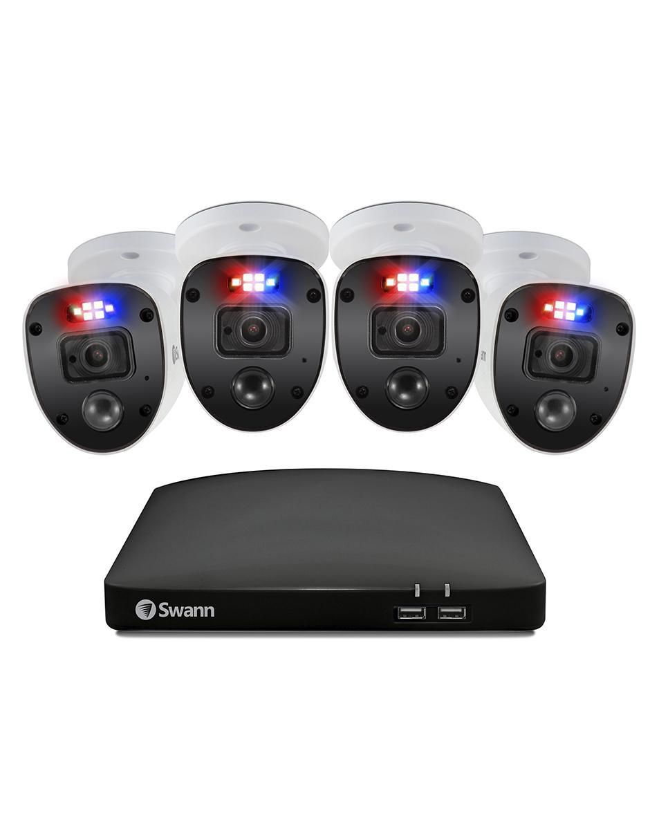 Kit 4 cámaras de seguridad Swann inalámbrica Full HD 90° con capacidad para grabar para interior y exterior