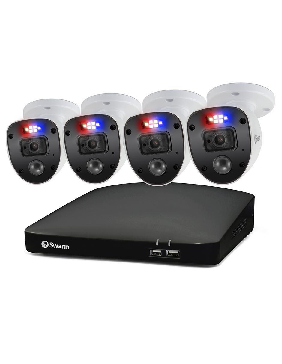 Kit 4 cámaras de seguridad Swann inalámbrica Full HD 90° con capacidad para grabar para interior y exterior