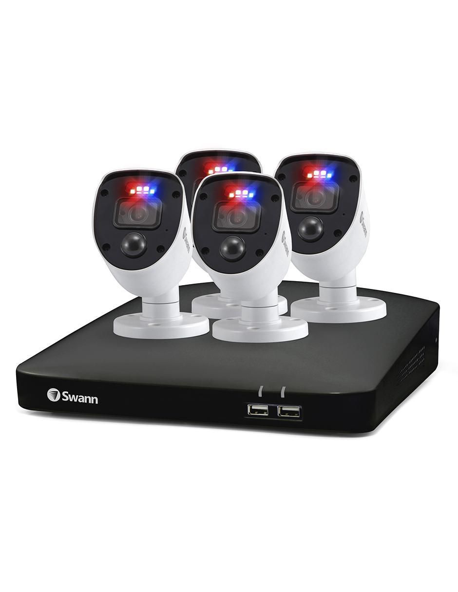 Kit 4 cámaras de seguridad Swann inalámbrica Full HD 90° con capacidad para grabar para interior y exterior