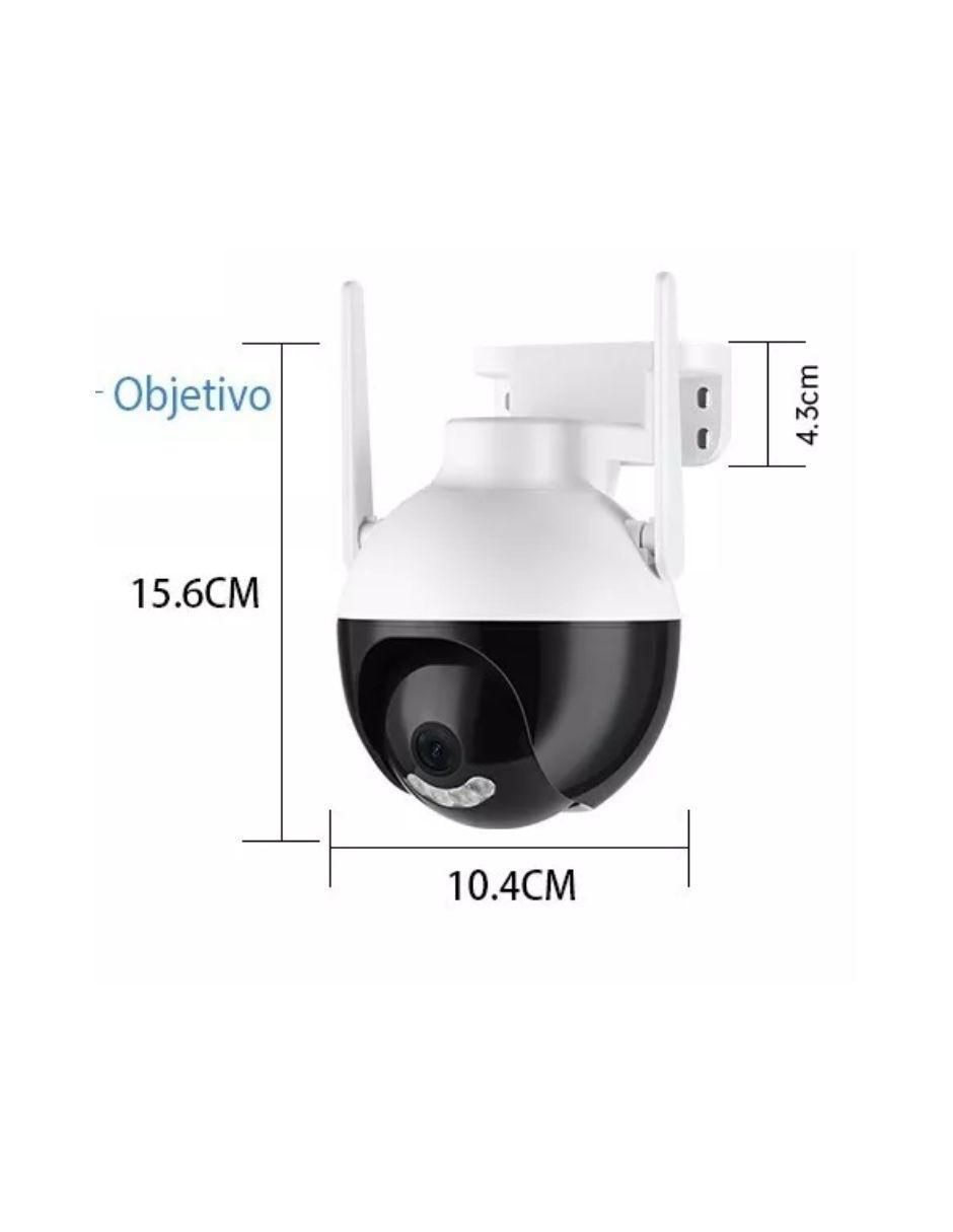 Cámara de seguridad inalámbrica HD 180° con capacidad para grabar para interior y exterior 4