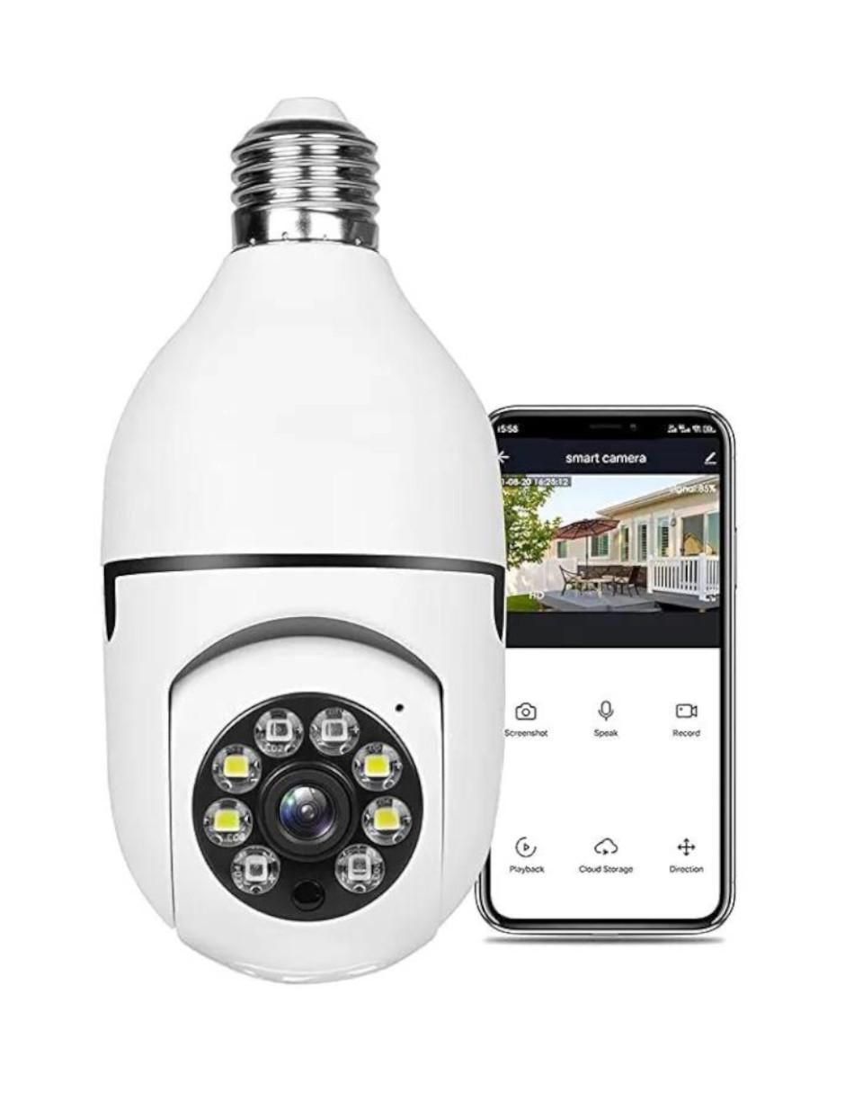 Cámara Wi-Fi de seguridad inalámbrica Full HD 360° con capacidad para grabar para interior y exterior