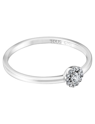 Anillo redondo Les Classiques de oro blanco diamante brillante