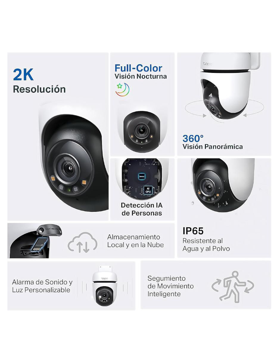 Cámara Wi-Fi de seguridad Tp-Link inalámbrica HD 360° con capacidad para grabar para interior y exterior
