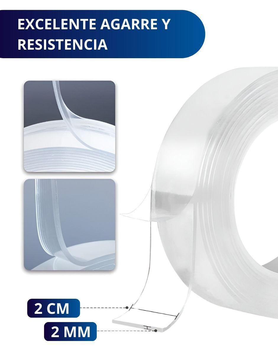 Cinta adhesiva fijación fuerte