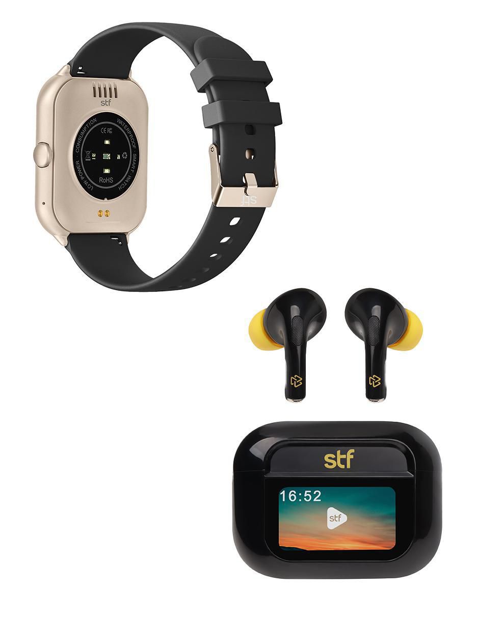 Box set smartwatch Kronos Blaze + audífonos TWS Tracker unisex 3