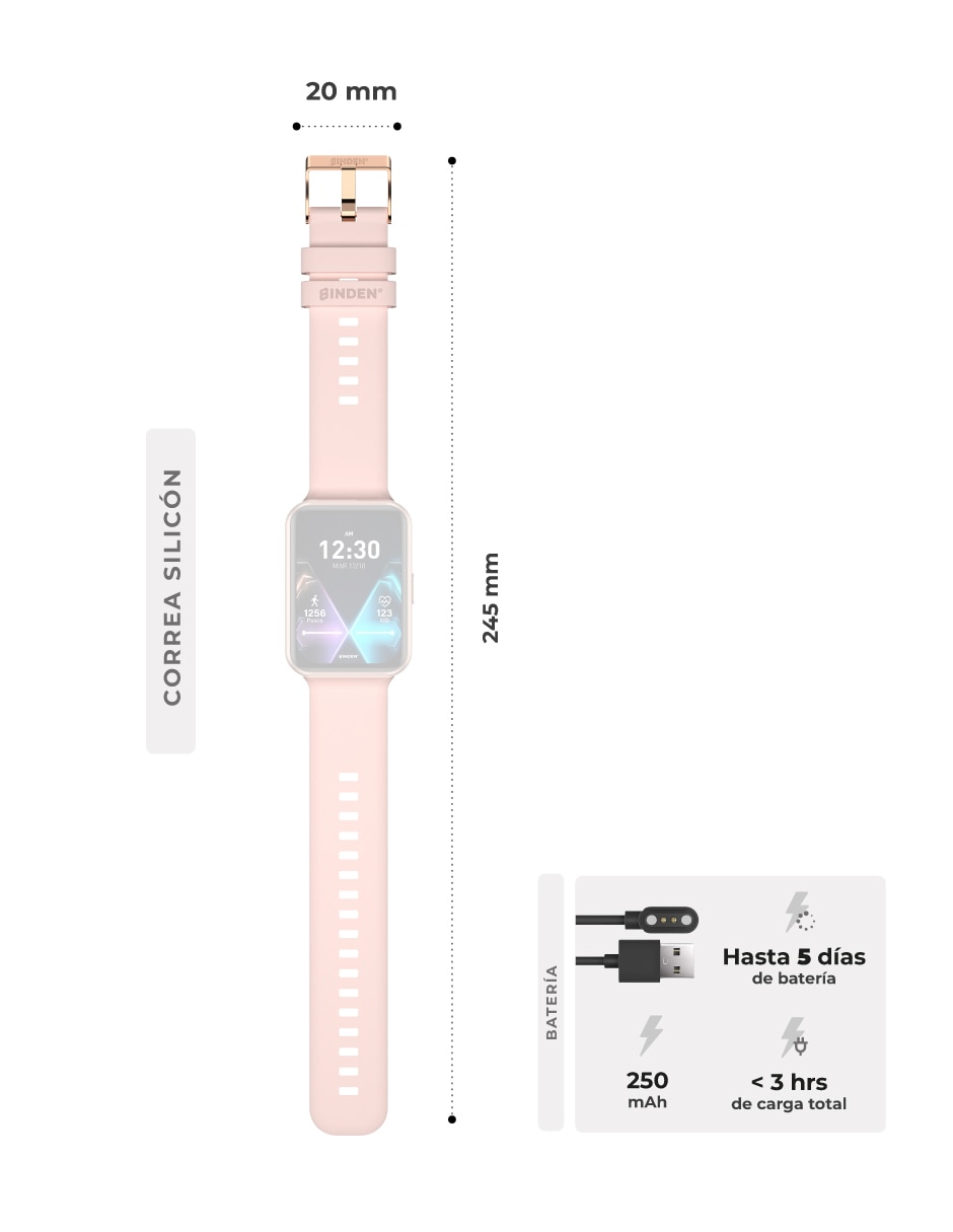 Smartwatch Binden Era Fit View para mujer