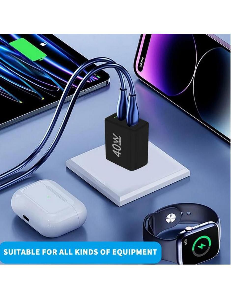 Cargador pared USB tipo A + USB tipo C