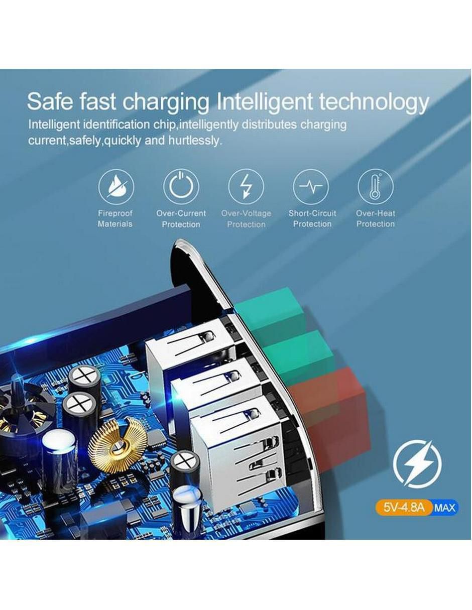 Cargador pared USB + USB tipo A 3