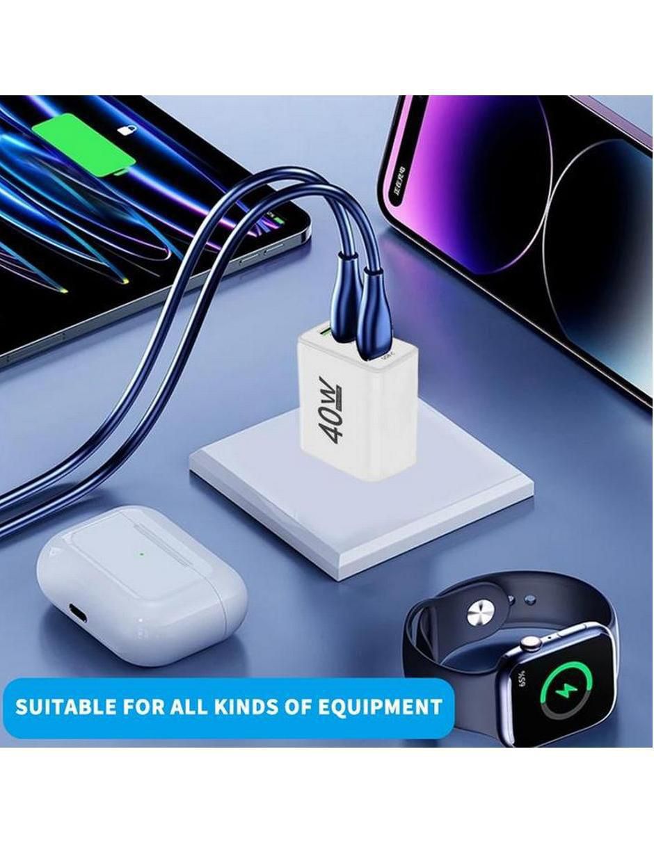 Cargador pared USB tipo A + USB tipo C 3
