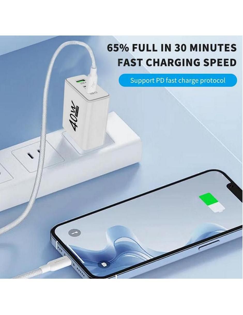 Cargador pared USB tipo A + USB tipo C 4