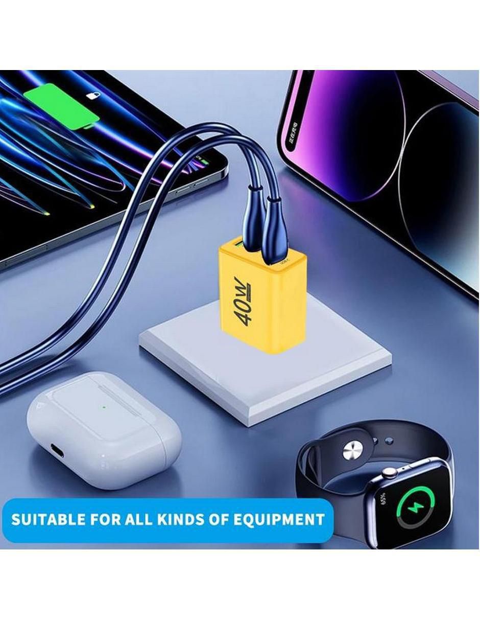 Cargador pared USB tipo A + USB tipo C 3