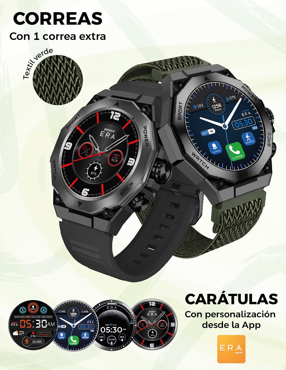 Smartwatch Era Army X para hombre 11