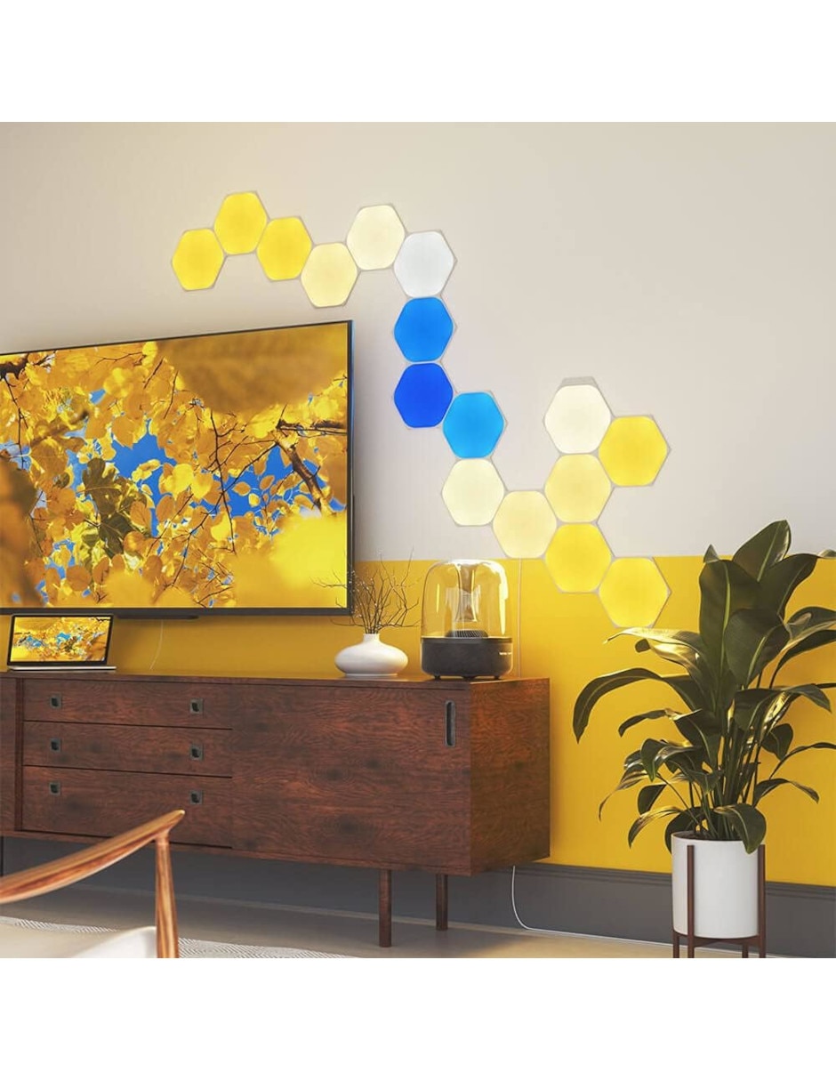 Set de paneles LED smart Shapes Hexagonos 7 piezas NL42-7003HX-7PK 3