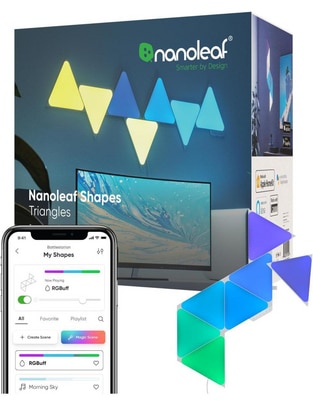Set de paneles LED smart Nanoleaf Shapes Triangulos 7 piezas NL47-7003TW-7PK