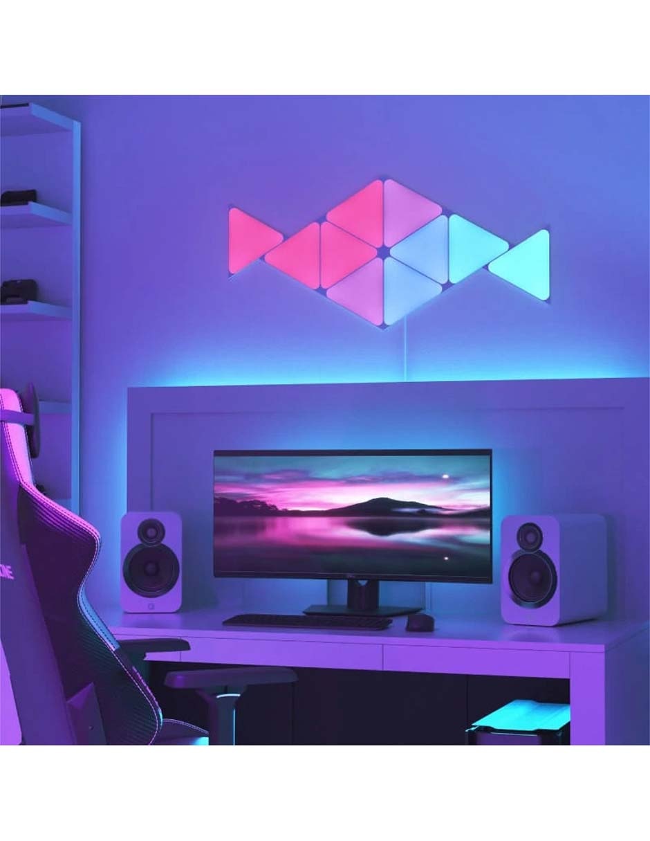Set expansión de paneles LED smart Shapes Triangulos 3 piezas NL47-0001TW-3PK 4
