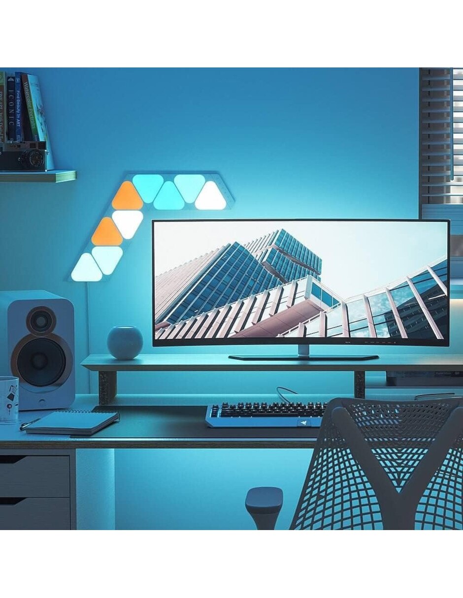 Set de paneles LED smart Nanoleaf Shapes mini triangulos 9 piezas NL48-0003TW-9PK