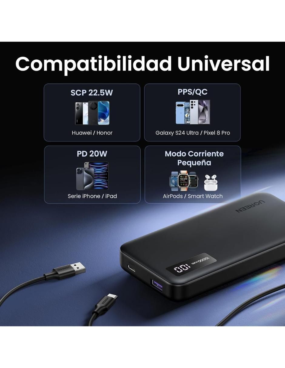 Batería portátil UGREEN 10000 mAh 25742