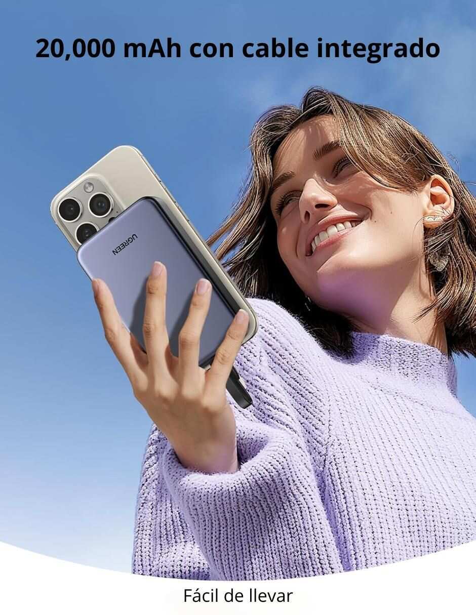Batería portátil UGREEN 20000 mAh 45762