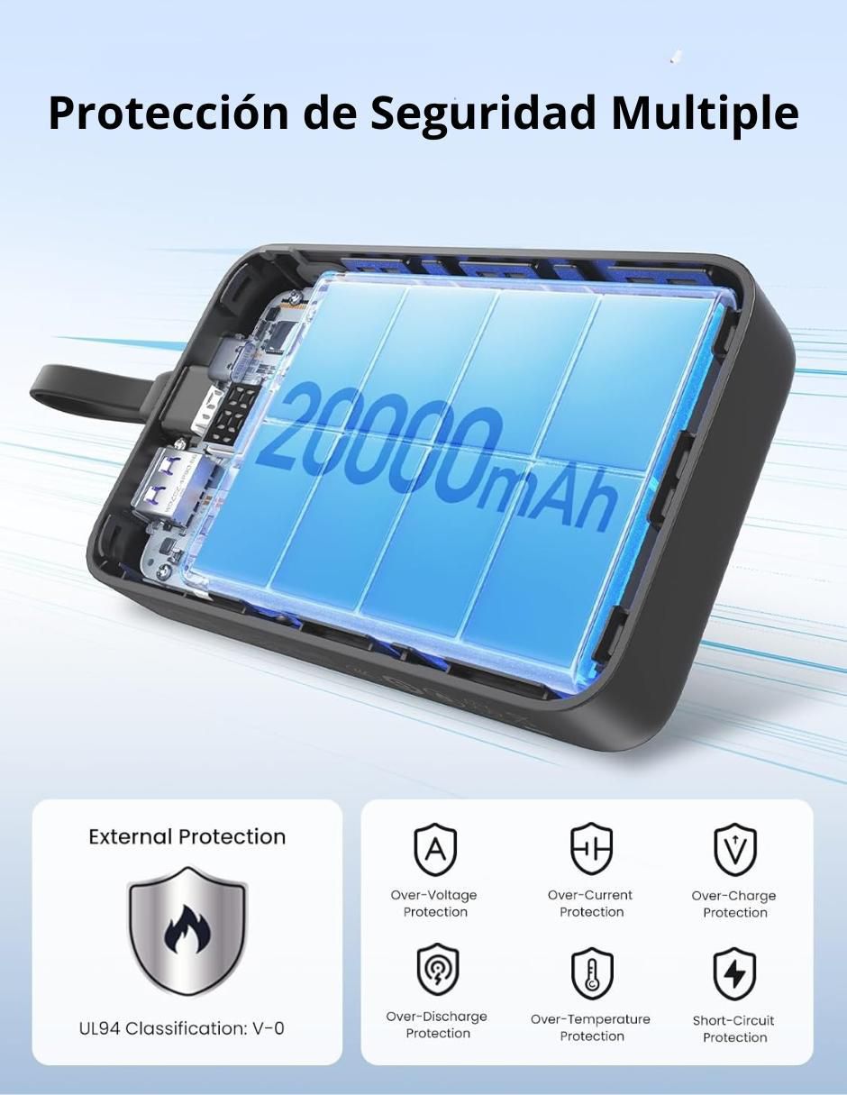 Batería portátil 20000 mAh 45762