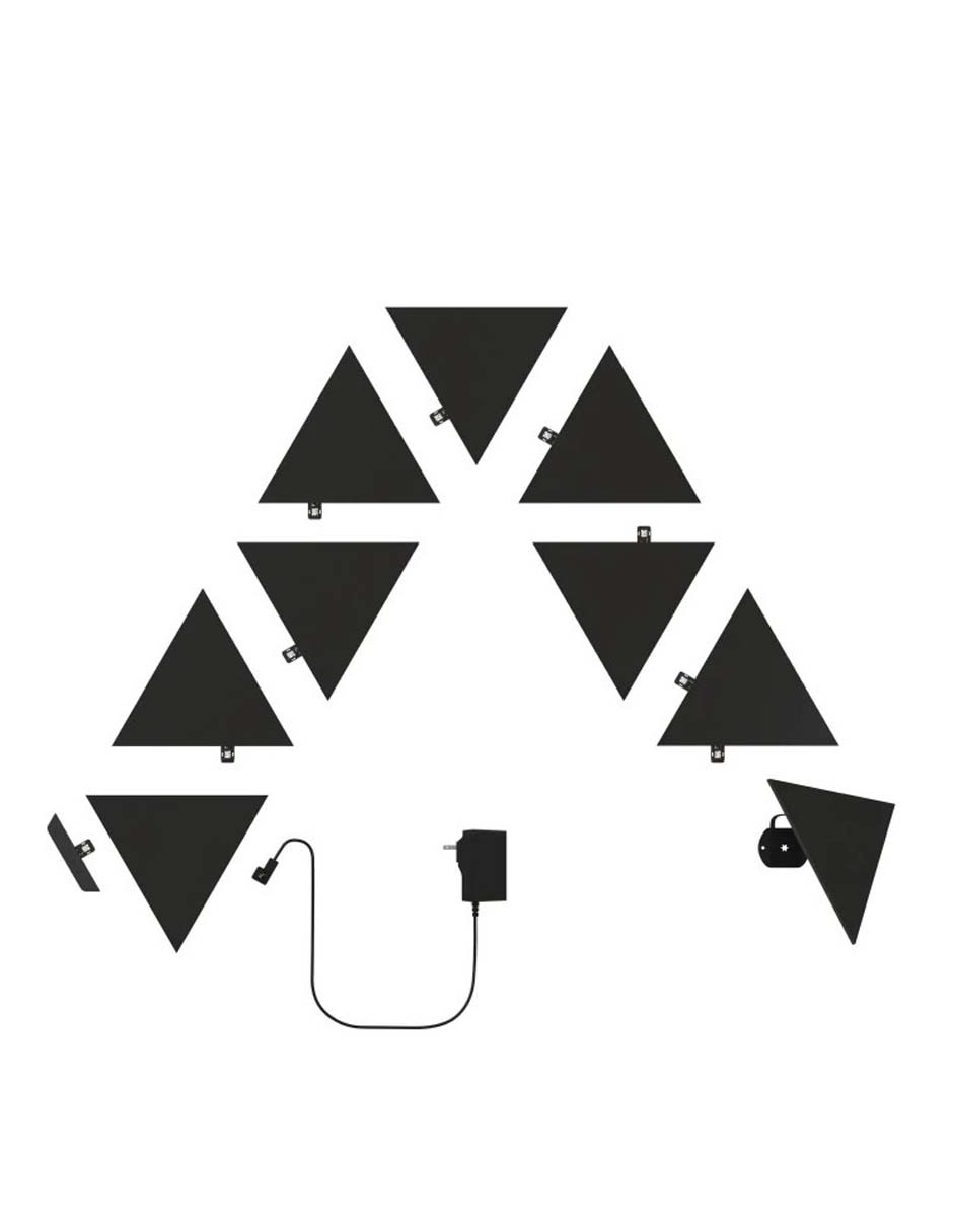 Set de paneles LED smart Shapes Triangulos 9 piezas NL47-0103TW-9PK 1