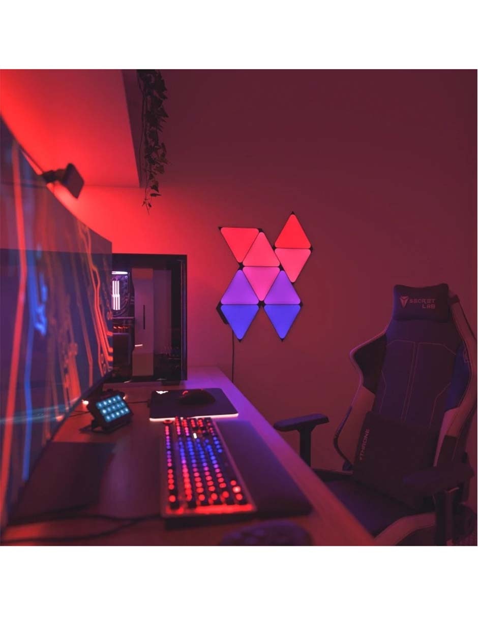 Set de paneles LED smart Shapes Triangulos 9 piezas NL47-0103TW-9PK 5
