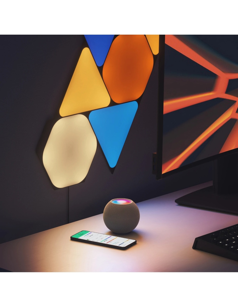 Set expansión de paneles LED smart Shapes Hexagonos 3 piezas NL42-0101HX-3PK 4