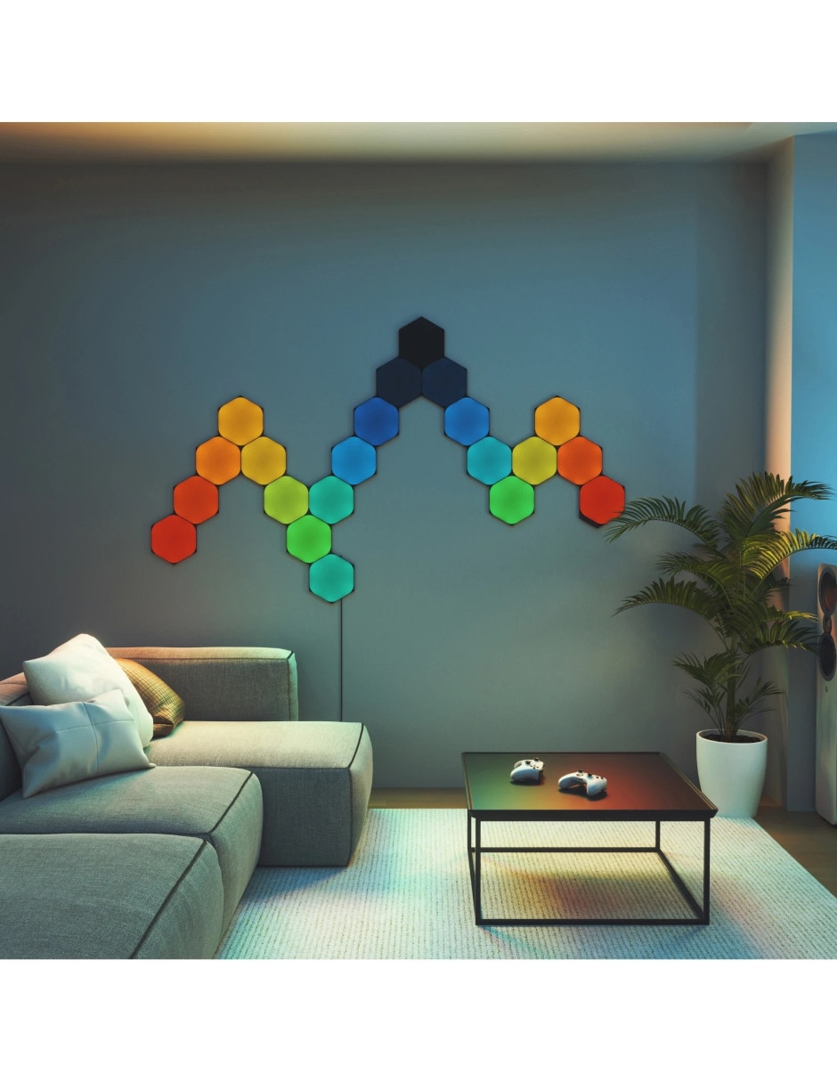 Set expansión de paneles LED smart Shapes Hexagonos 3 piezas NL42-0101HX-3PK 5