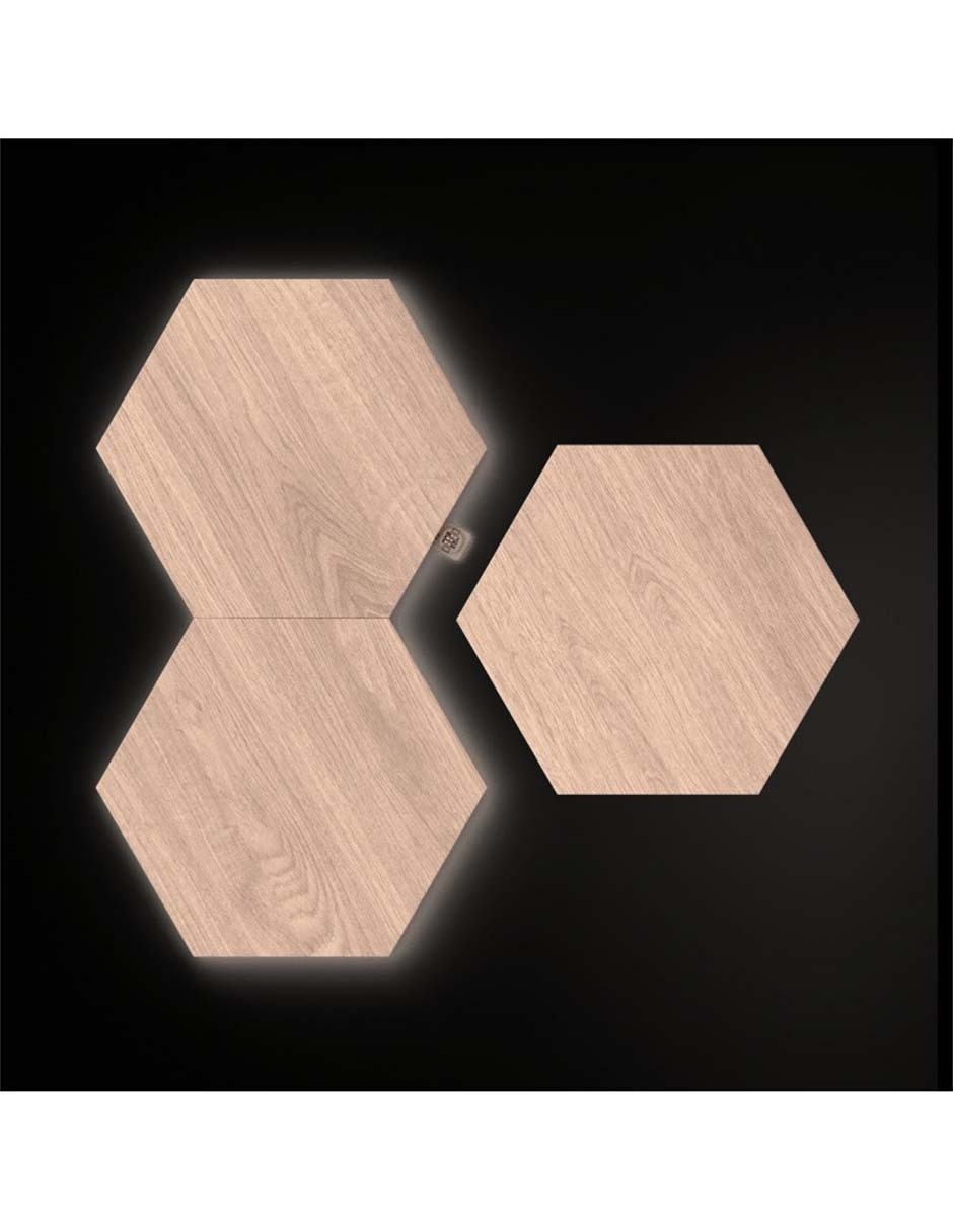 Set expansión de paneles LED smart Elements Hexagonos 3 piezas NL52-E-0001HB-3PK 4