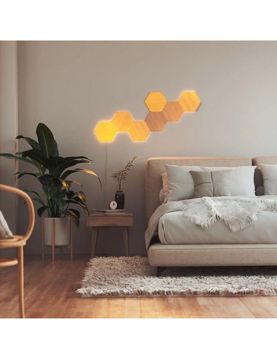 Set de paneles LED smart Elements Hexagonos 7 piezas NL52-K-7003HB-7PK Set de paneles LED smart Elements Hexagonos 7 piezas NL52-K-7003HB-7PK