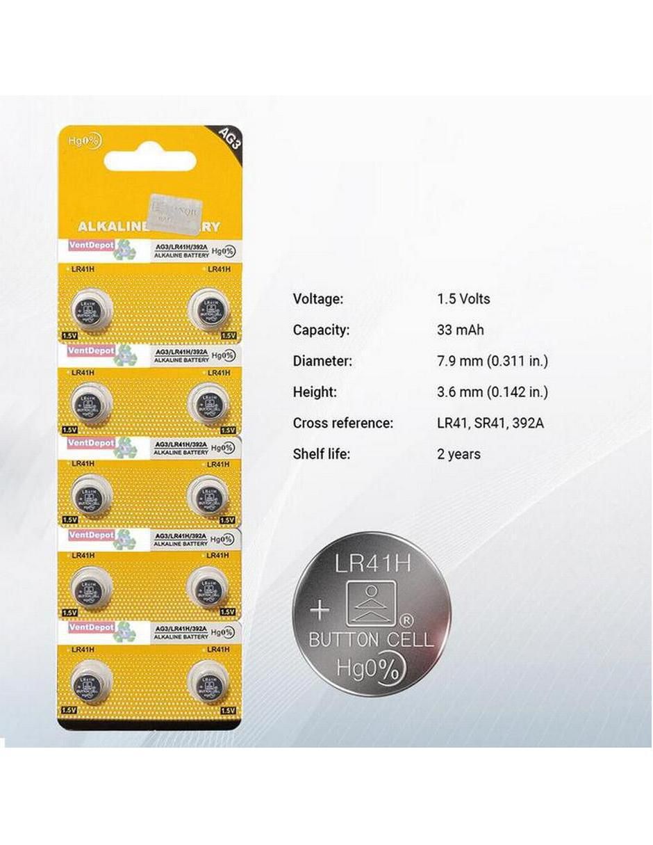 Pila de botón alcalino Ventdepot 1.5 V