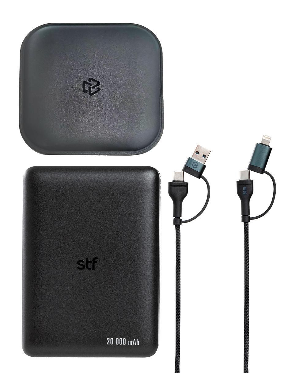 Batería portátil STF de 25 W USB + USB tipo C Gan y Power Bank ltra Rápida