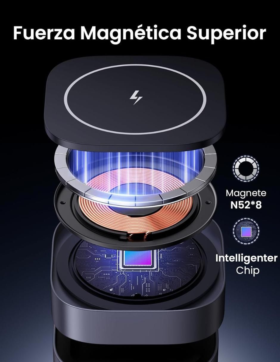 Cargador inalámbrico de 15 W USB tipo C