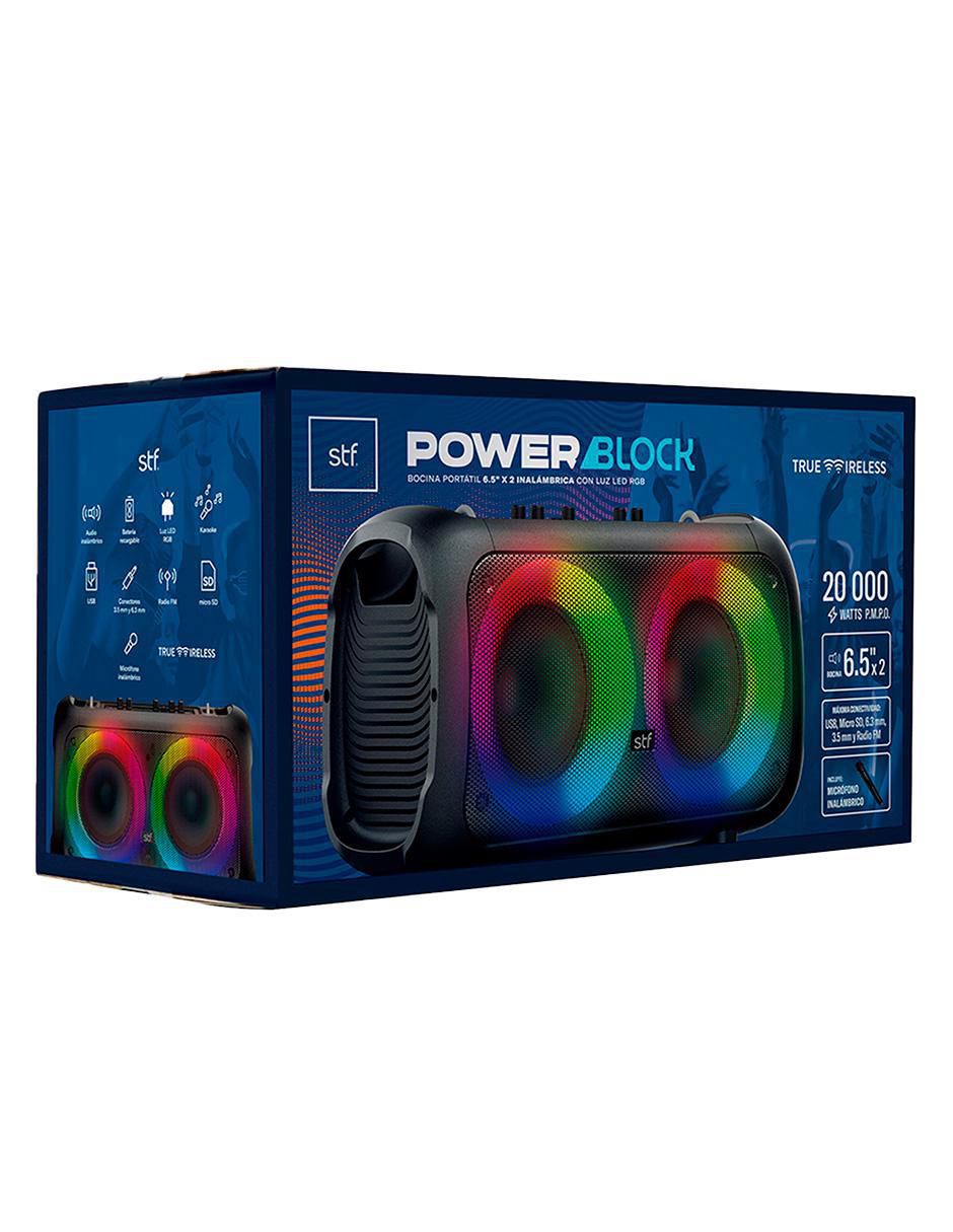 Bocina portátil Power Block alámbrica e inalámbrica 5