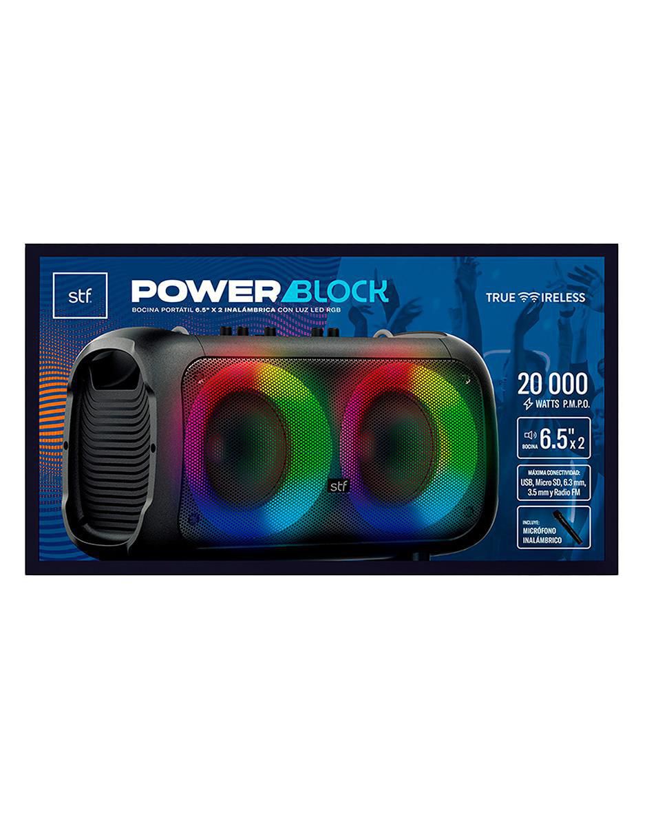 Bocina portátil Power Block alámbrica e inalámbrica 9
