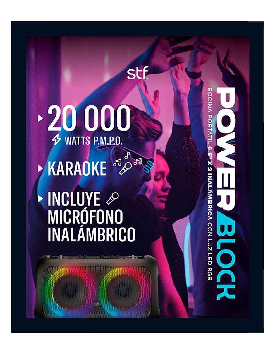 Bocina portátil Power Block alámbrica e inalámbrica 10