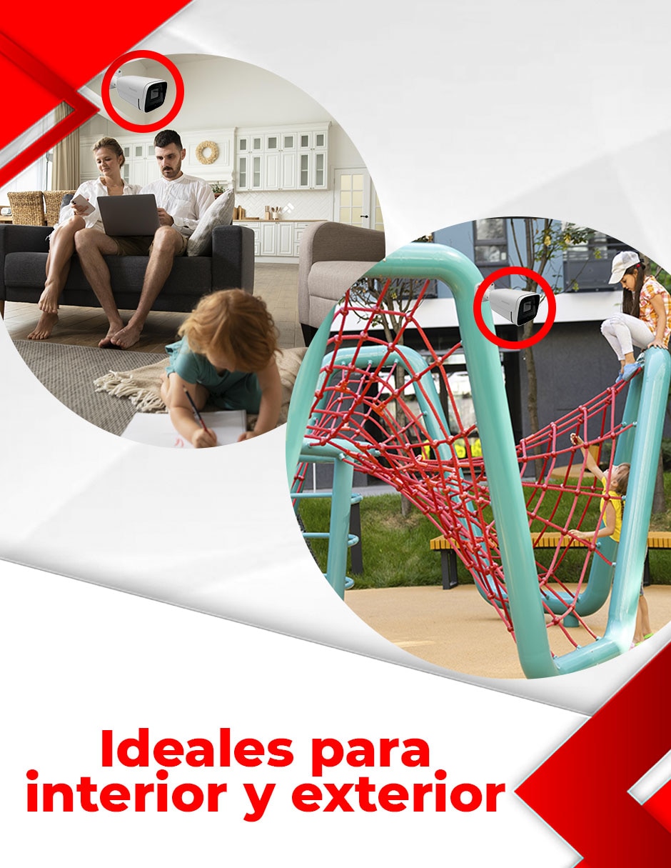 Cámara de seguridad Secucore Alámbrica 2K 70° con capacidad de grabar y visión nocturna para interior y exterior