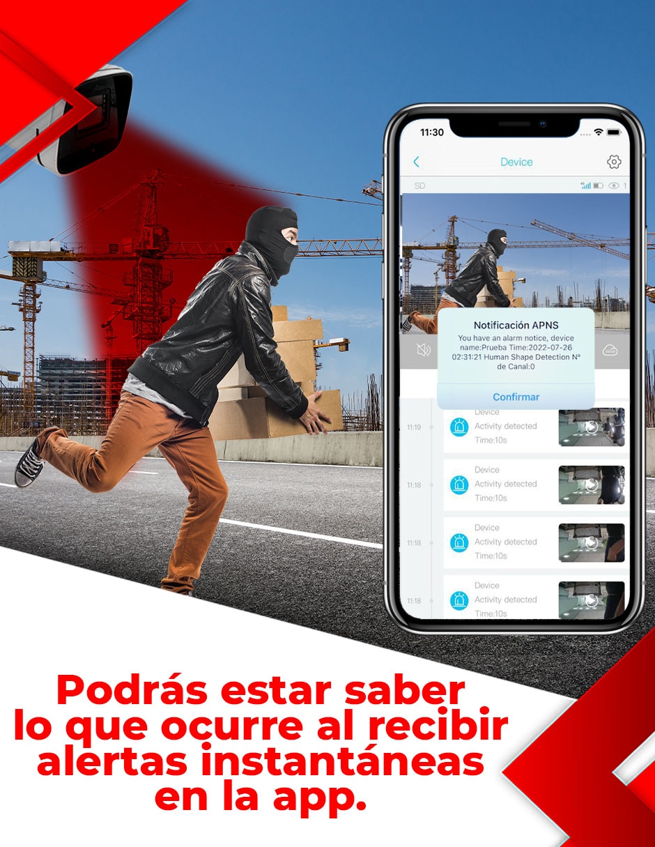Cámara de seguridad Secucore Alámbrica 2K 70° con capacidad de grabar y visión nocturna para interior y exterior