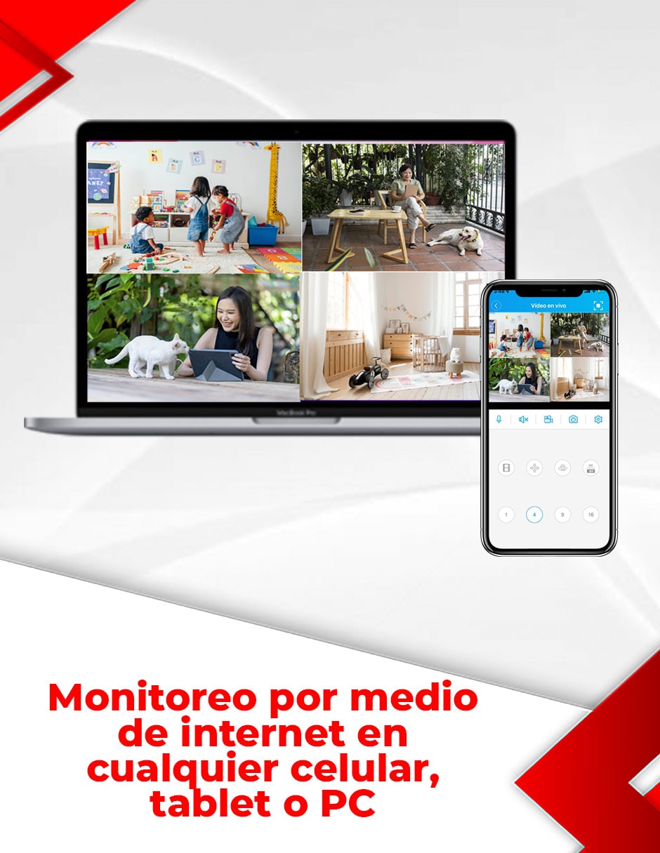 Cámara Wi-Fi de seguridad Secucore Inalámbrica Full HD 70 ?con capacidad de grabar y visión nocturna para interior y exterior