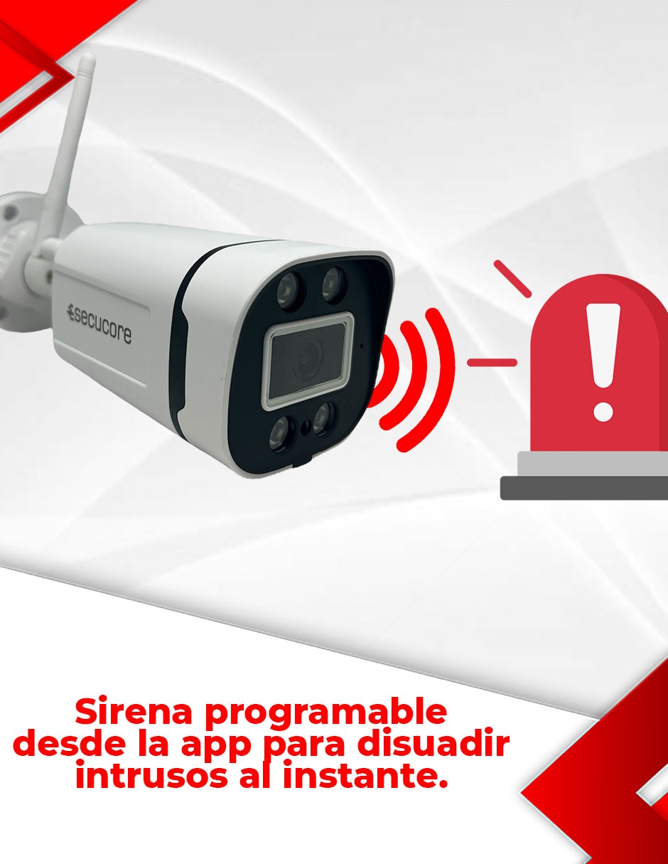 Cámara Wi-Fi de seguridad Inalámbrica Full HD 70 ?con capacidad de grabar y visión nocturna para interior y exterior Cámara Wi-Fi de seguridad Inalámbrica Full HD 70 ?con capacidad de grabar y visión nocturna para interior y exterior