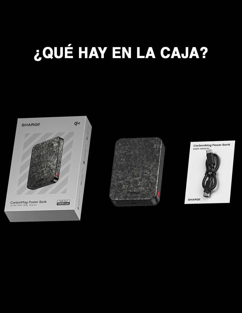 Batería recargable Sharge 10000 mAh CarbonMag 10k