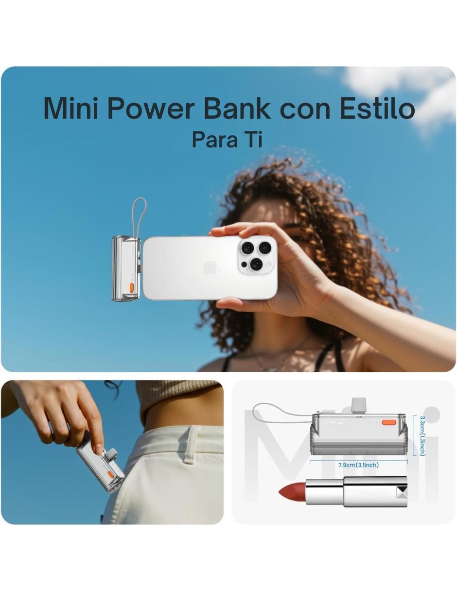 Batería portátil 5000 mAh Flow mini 2 3