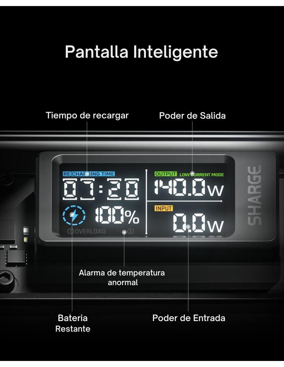 Batería portátil sharge 20000 mah x1i
