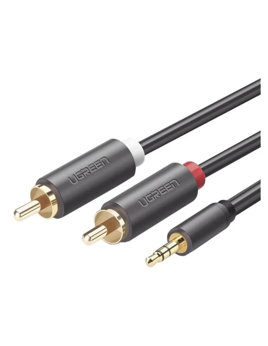 Cable USB auxiliar 3.5 mm a tipo RCA de 3 m 2
