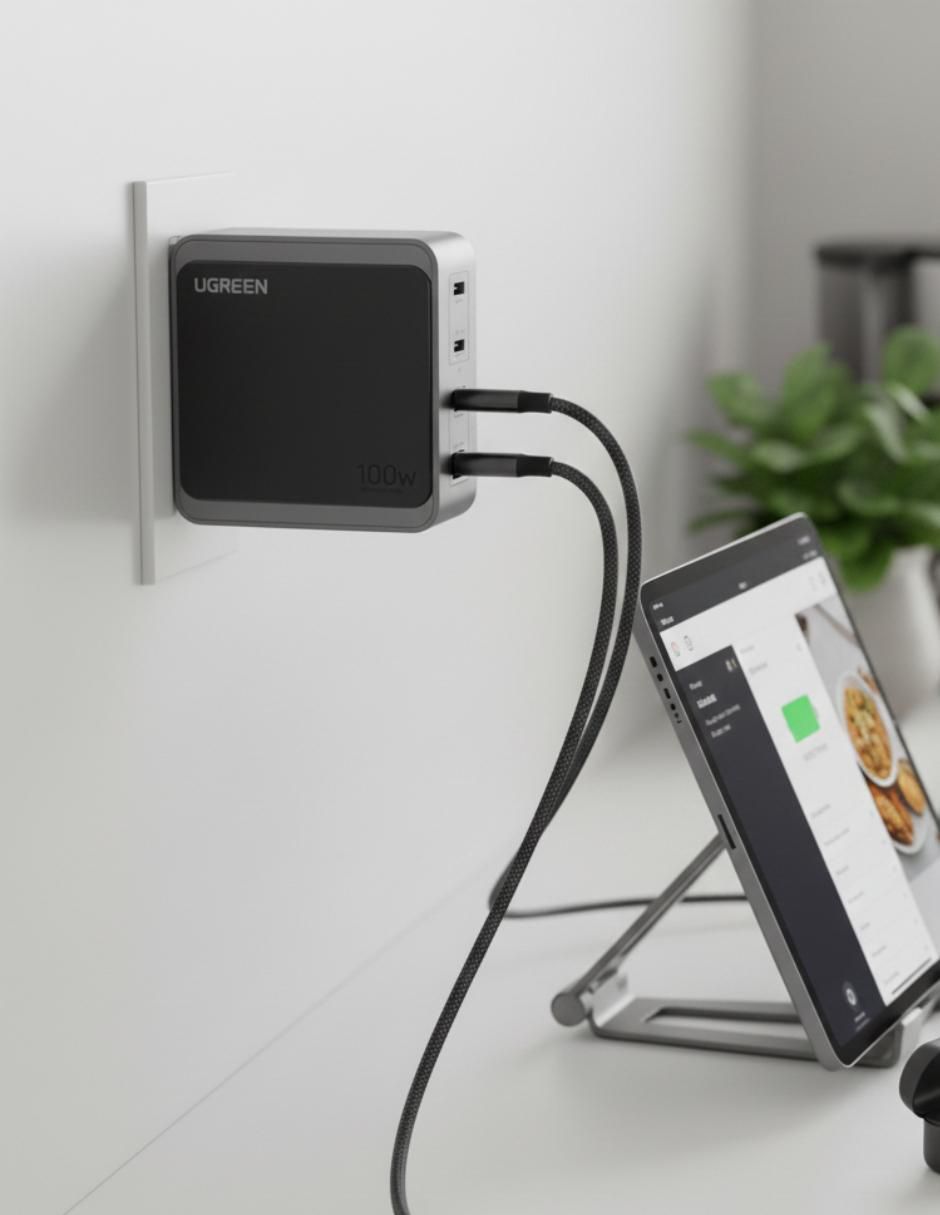 Cargador pared de 100 W USB + USB tipo 45224