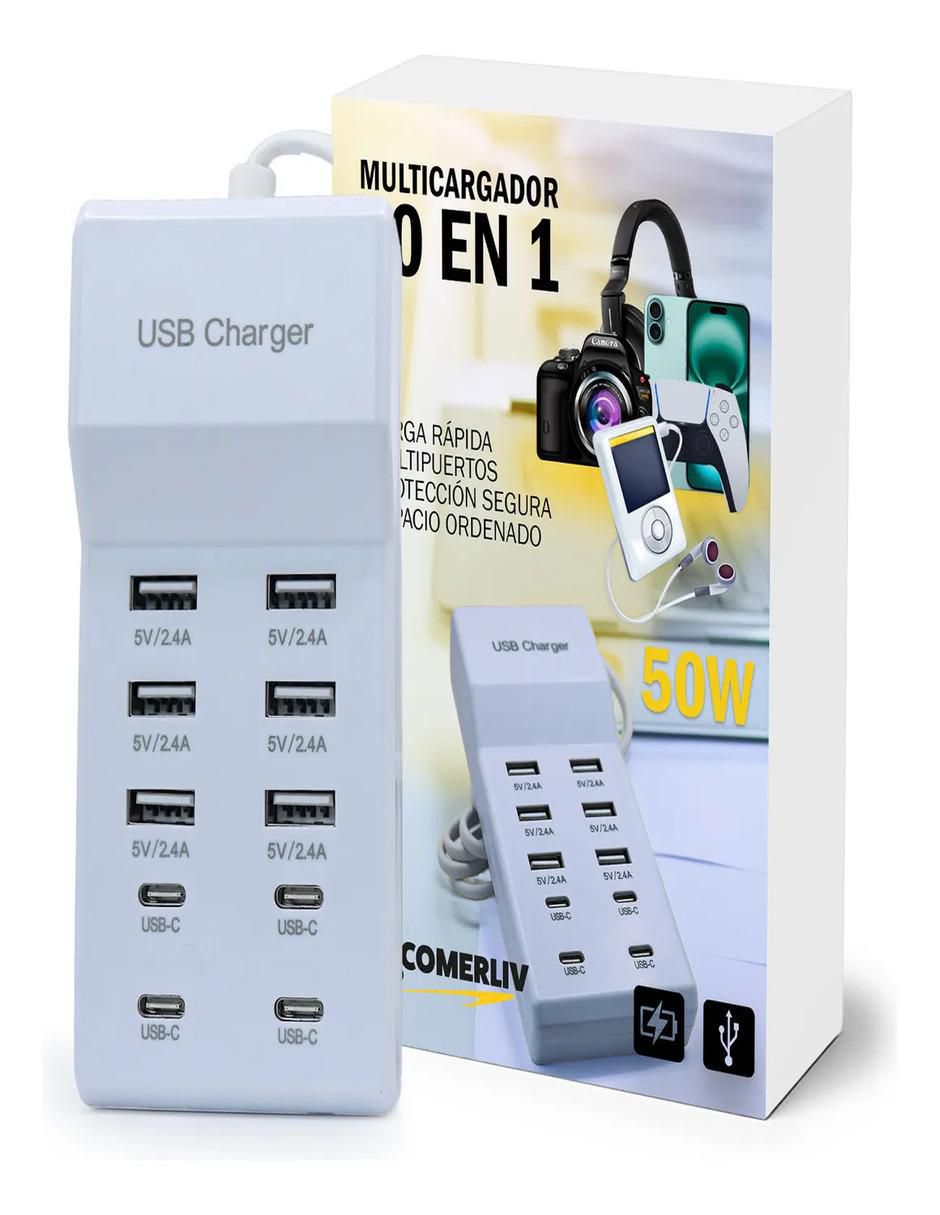 Cargador pared Comerliv de 50 W USB + USB tipo